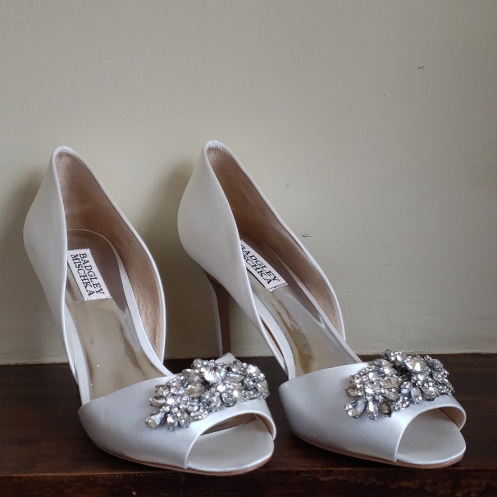 Badgley Mischka beaded heals